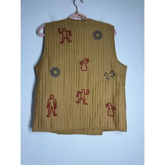 NWOT Zara Embroidered Quilted Vest Size L - Picture 7 of 13